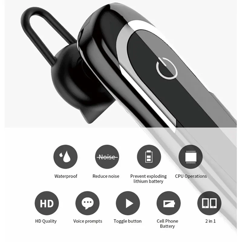 Беспроводные наушники D5 Super Bluetooth водонепроницаемая Спортивная гарнитура с