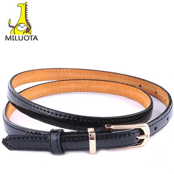 

[MILUOTA] New arrival Genuine leather women belts fashion belts Metal buckle cowhide belts for women AW1011