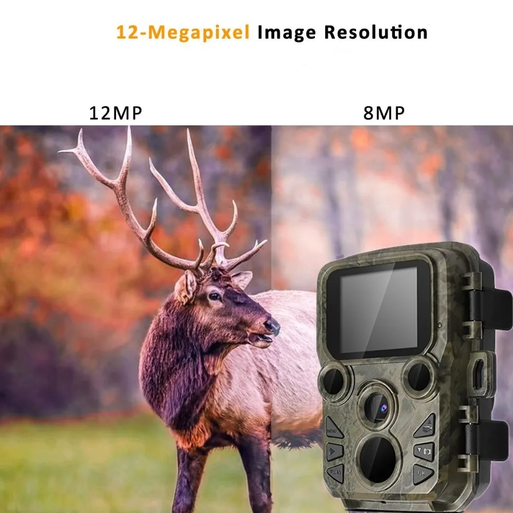 Камера ночного видения для охотничьих игр 12mp 1080p камера диких животных охранная