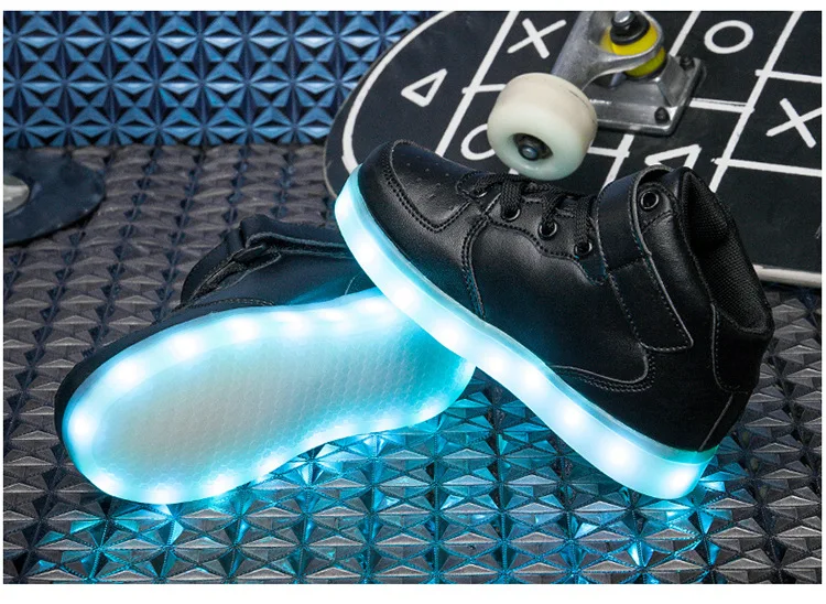 Новые детские светящиеся Спортивная обувь ВОДИТЬ детей Освещение Обувь для мальчиков Модная одежда для девочек с подсветкой Сияющий
