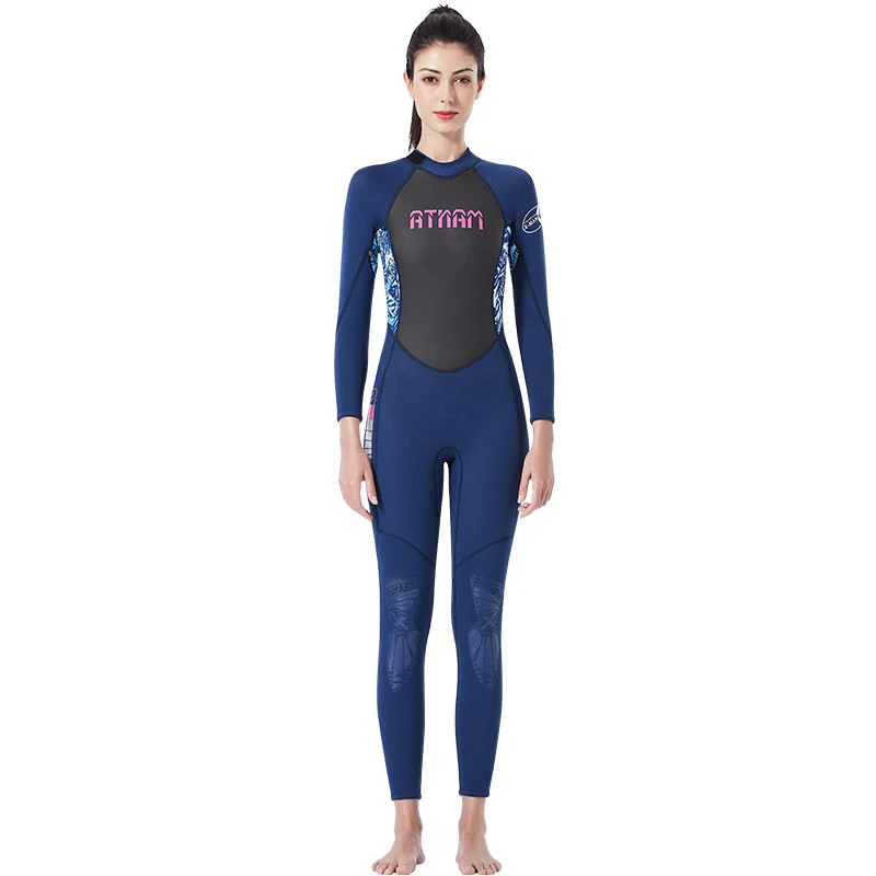Женский 3 мм неопрен Дайвинг-костюм для женщин подводное плавание Оборудование водный спортивный костюм купальный костюм Защита от сыпи цельные купальники