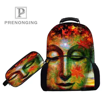 

Custom 17inch gautama-buddha Backpacks Pen Bags 3D Printing School Women Men Travel Bags Boys Girls Book Computers Bag#1031--77