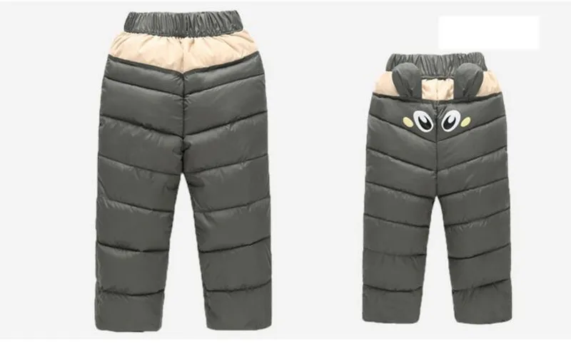 COOTELILI  80-130cm Warm Winter Boys Pants Trousers For Kids Elastic Waist Cotton Thicken Snowsuit Baby Pants Boys Clothes  (5)