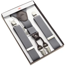 Мужские кожаные подтяжки на подтяжках серые подтяжки с бесплатной доставкой