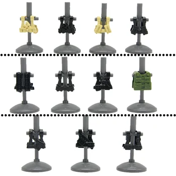 

WW2 Soldiers Weapons Building Blocks German Army Military Figures Body Armor Block Police SWAT Tactical Vest Accessories Blocks