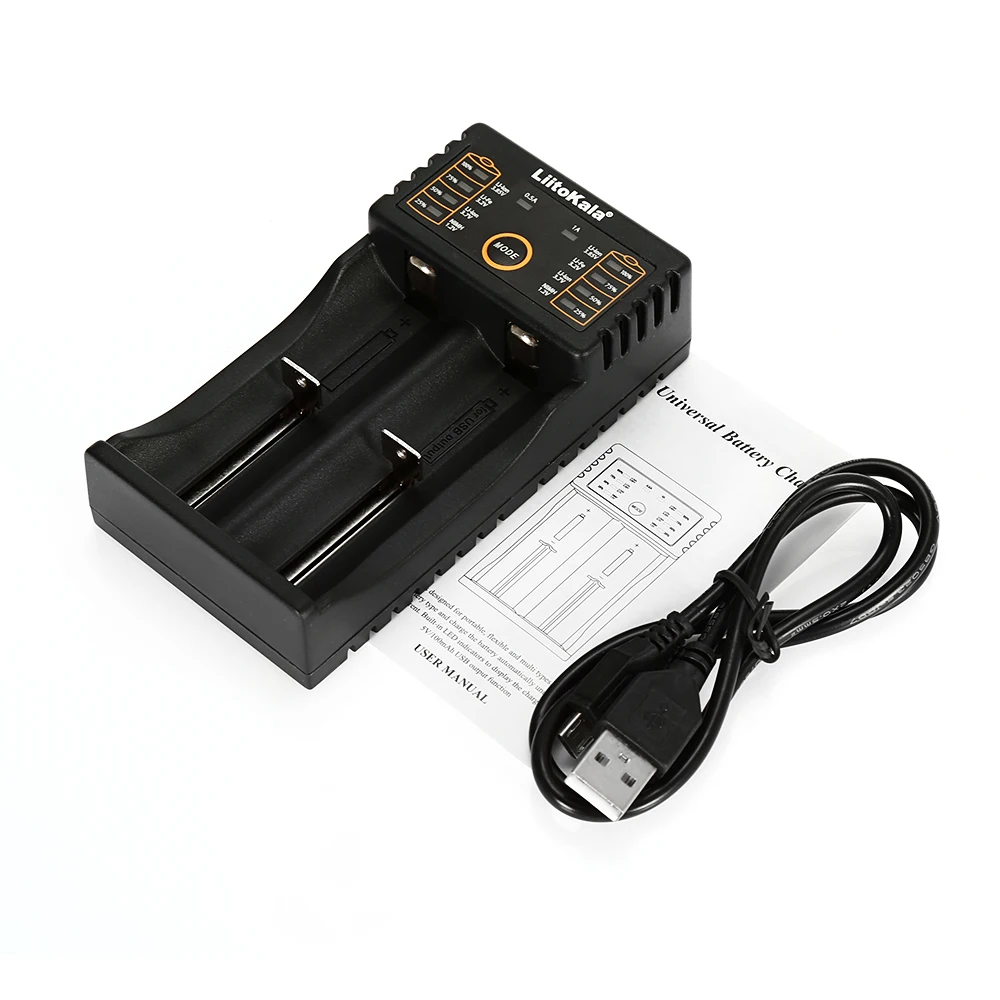 LiitoKala Lii-202 USB Intelligent Battery Charger with Power Bank Function for Ni-MH Lithium for 18650 26650 18350 14500 lii202