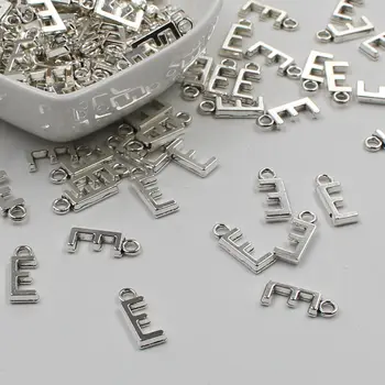 

20 pcs Double Side Alphabet(E)Letter Tag Charm Pendant Initials Jewelry Making