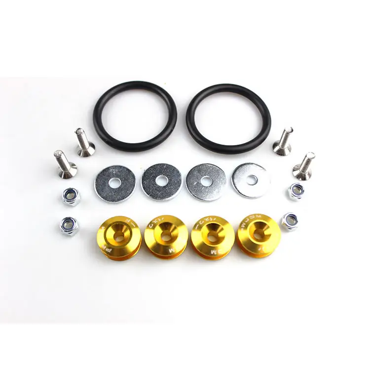 JDM Style Aluminum Bumper Quick Release Fasteners Fender Washers For Honda Civic Integra And Universal Car - Название цвета: Gold