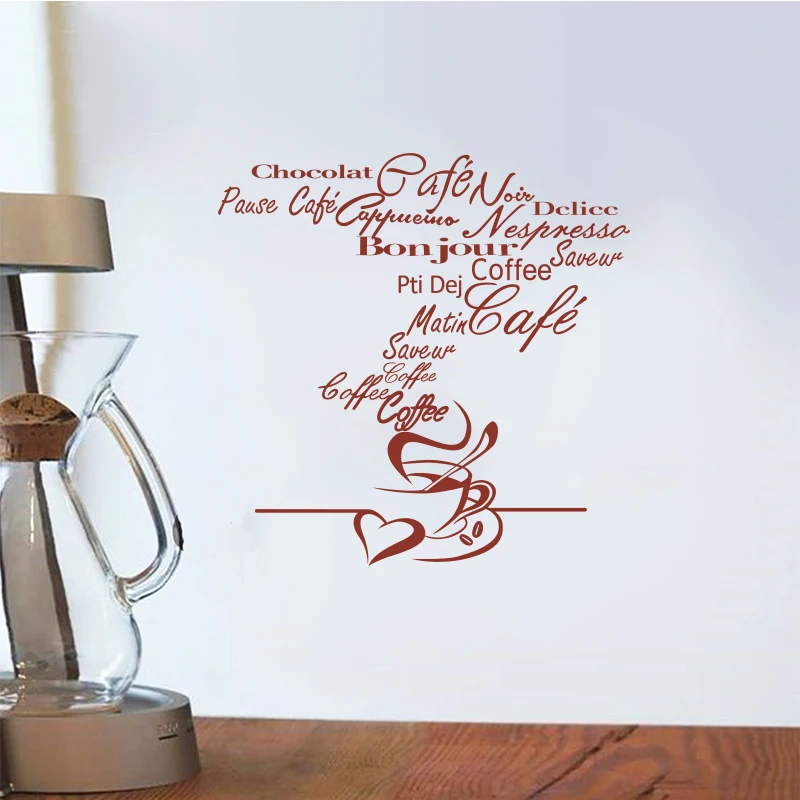 

Sticker French cuisine cafe vinyl wall applique mural wall art removable wallpaper kitchen home decor house decoration DD0343