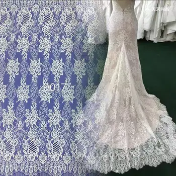 

New Off White and Black 150 CM x 300 CM Vintage French Chantilly lace Guipure embroidery Lace for Bridal dress lingerie robe