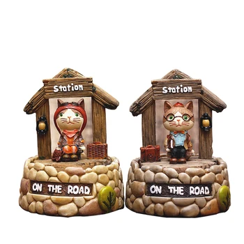 

Modern Cartoon Animal Model Mechanism Music Box Study Animal Rotation On Music Box For Student Kids Birthday Resin Music Box