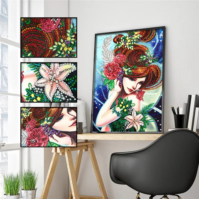 5D DIY алмазная живопись особой формы Алмазная пчела красота цветок алмазные