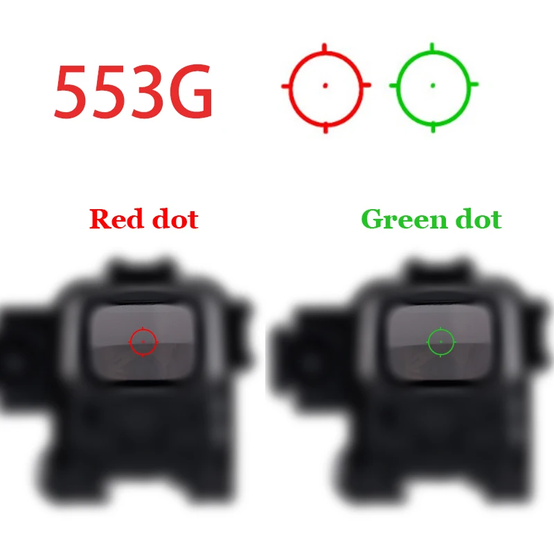 

LedarnellTactical Red and Green Dot Reflex Holographic Scope 553G With Green Laser For Submachine Gun