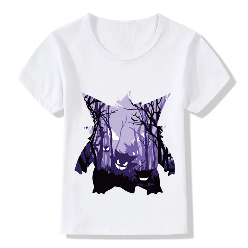 Детская забавная футболка с милым дизайном «дженгар» Детская одежда с рисунком «Покемон го» Удобная футболка для мальчиков и девочек HKP5100