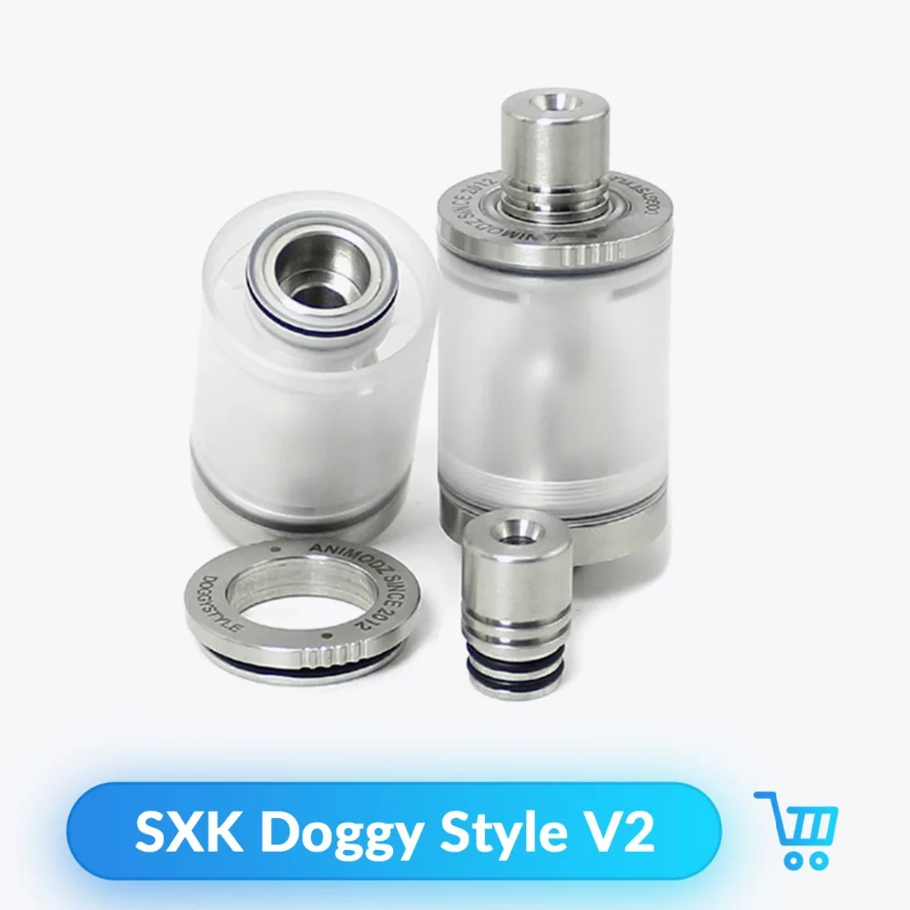 

Volcanee SXK Doggy Style V2 RTA Atomizer RDTA for Vape Box Mod RDA Electronic Cigarette Hookah Atomizer vs Merlin Mini RTA