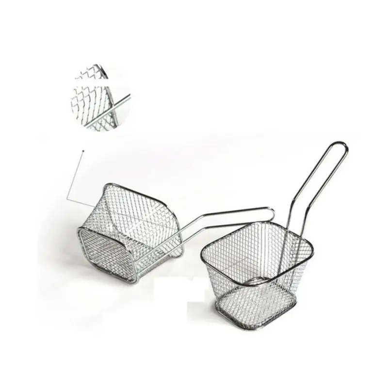 Honana HN-KT035 Electroplate Stainless Steel Mini Frying Basket Mesh Basket Strainer
