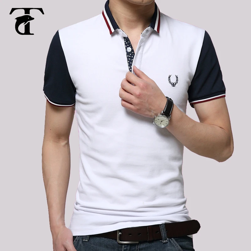 Original Short Sleeve 2016 England Style Male Turn Down Collar font b Polo b font font