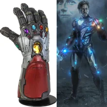 Endgame Железный человек Тони Старк светодиодный перчатки косплей Бесконечность рукавицы латексные оружие Броня