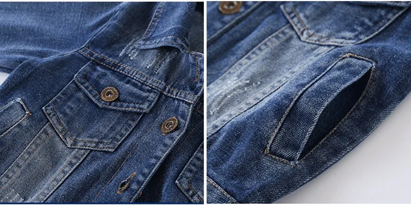 COOTELILI 80-130cm 2018 Spring Boys Jeans Jacket Dark Blue Children Windbreaker girls Jacket Kids Outerwear  (8)