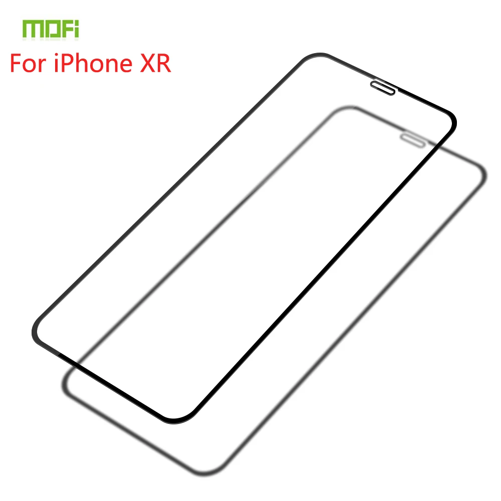 For iPhone XR Tempered Glass MOFI Full Screen Coverage For iPhone XR Tempered Glass Screen Protector Film For iPhone XR 6.1''
