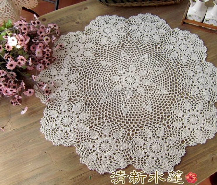Aliexpress Essential Handmade Crochet Flower Round Coffee Tablecloths Cotton Table Cloth Doilies Cover Home Textiles P table doilies. Aliexpress Essential Handmade Crochet Flower Round Coffee Tablecloths Cotton Table Cloth Doilies Cover Home Textiles P
