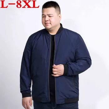 

2018 plus size 8XL 7XL 6XL 5XL New Spring jacket coat men brand clothing fashion male bomber jacket top quality outwear red blue