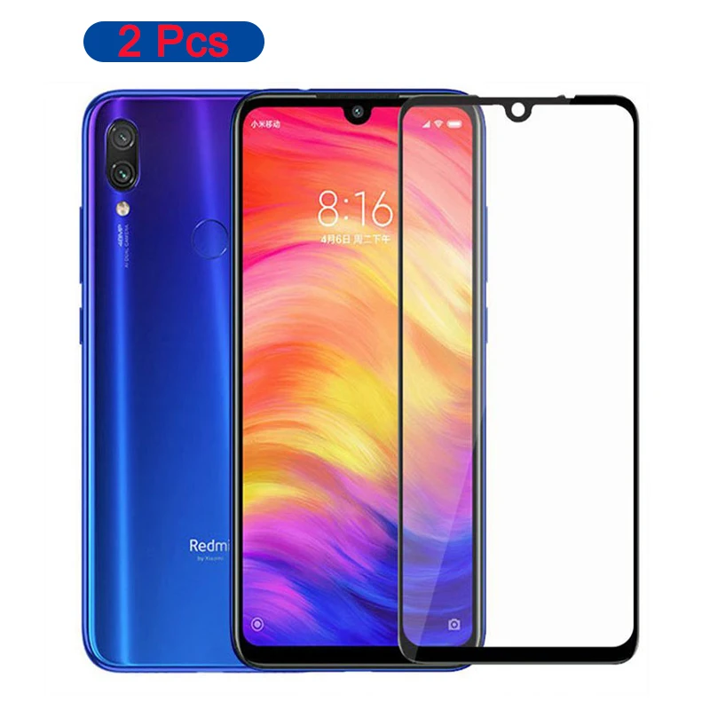 

2Pcs Tempered Glass For Xiaomi Redmi note 7 5 6 pro Full Cover Screen Protective Glass Film For Redmi 6 6a go a2lite s2 minote7