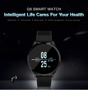 

NEW Q9 Smart Watch Waterproof Message call reminder Smartwatch men Heart Rate monitor Fashion Fitness Tracker