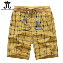 Новинка, летние клетчатые шорты для мужчин, классические, хлопок, средняя Мода, эластичные мужские повязки, шорты, Бермуды для мужчин, 4 цвета, размера плюс L-4XL