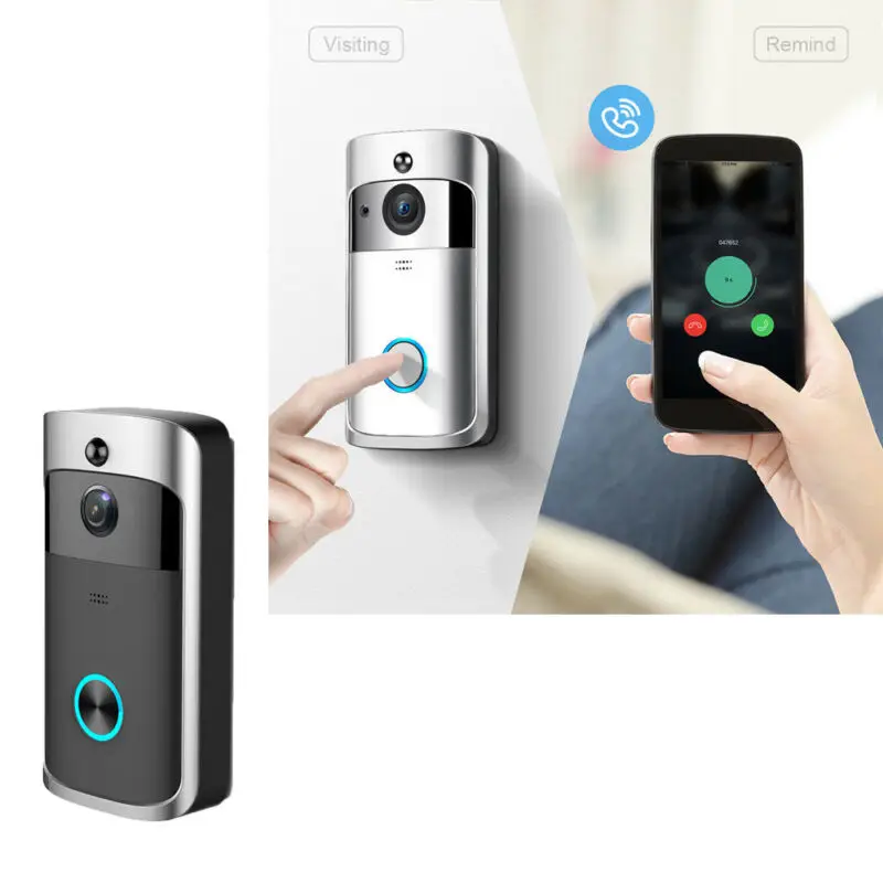 

Multifunction Smart Wireless WiFi DoorBell Smart Phone Door Visual IR Recording Camera HD Intercom Home Security