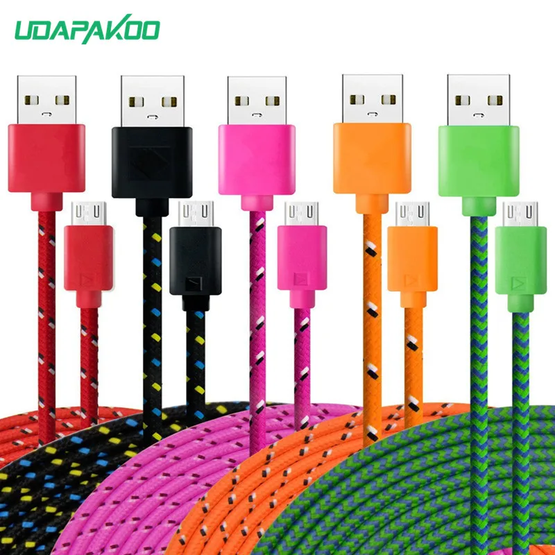 

1M/2M/3M Braid nylon Micro USB charger data USB for Samsung Galaxy S3 S4 S6 S7 lg G3/G4 huawei P6/P7/P8 for XIAOMI Redmi HTC ZTE