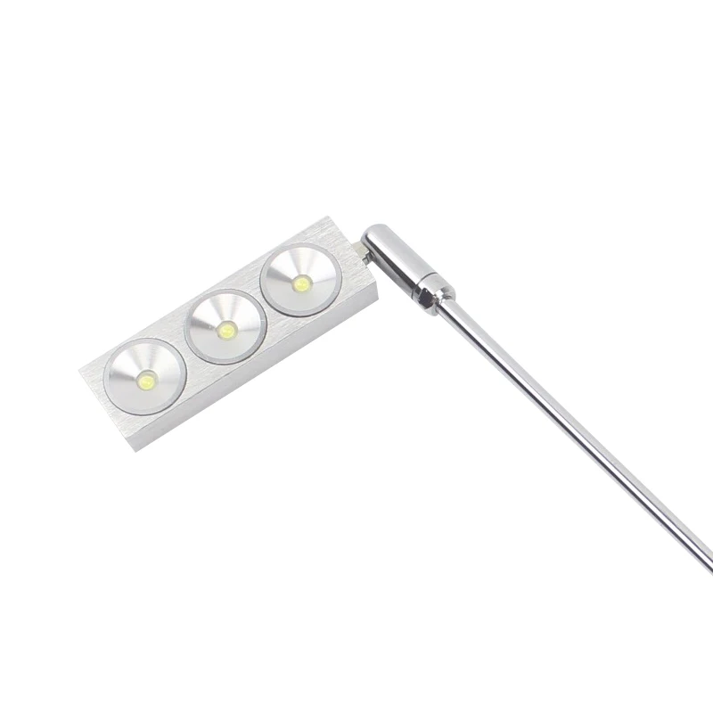 

Dimmable 3W LED spotlight for showcase Pole Light Fixture Boutique Cabinet Table Picture Spot Post Lamp LED spot light for shop