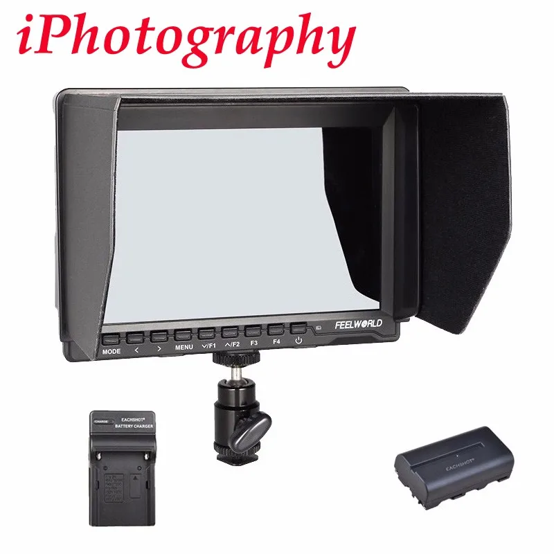 

Feelworld FW759 FW-759 Camera Field Monitor 7" Ultra HD 1280x800 IPS Screen FPV Monitor Photography 16:9 4:3 Adjustable Display