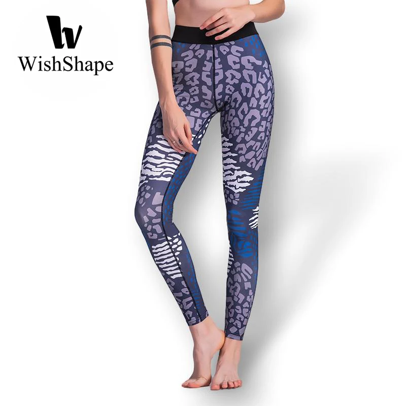2018 Women Colorful Dot Print Yoga Leggings Push Up Patterned Running