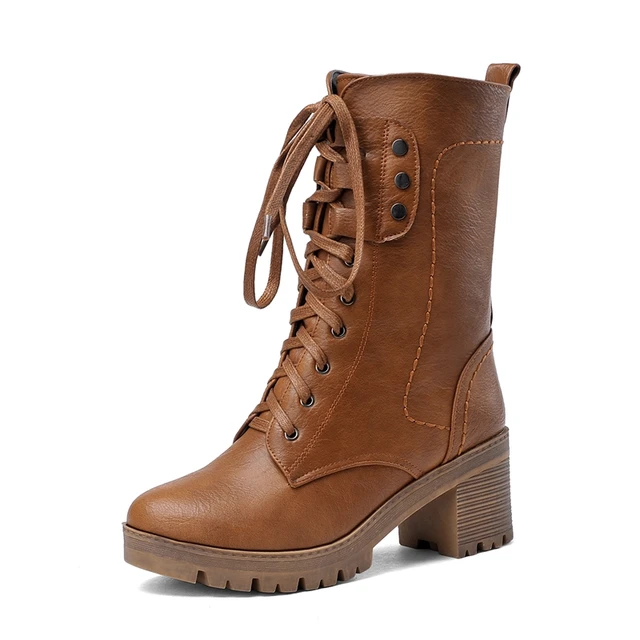 women's lace up steel toe boots