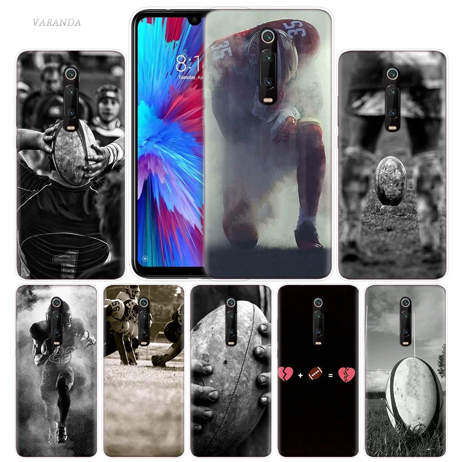 

Rugby Ball Sport Case for Xiaomi Redmi Note 7 7S K20 Y3 GO S2 6 6A 7A 5 Pro MI Play A1 A2 8 Lite Poco F1 Silicone TPU Phone Bags
