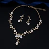 jiayijiaduo Classic Bridal Jewellery Sets for Women's Dresses Accessories Cubic Necklace Earrings Set Gold Color Wedding Dresses ► Photo 3/6