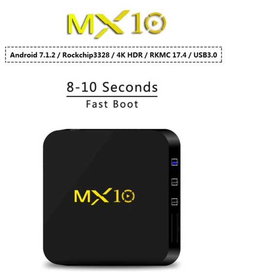 Mx10 ТВ приставка android 9 emmc DDR3 4 ГБ 32 ГБ KoD 18,0 RK3328 mx 10 четырехъядерный 64 бит usb3.0 ТВ приставка Восьмиядерный