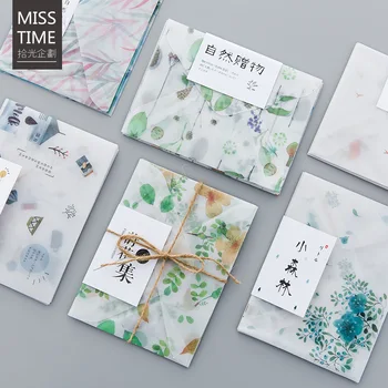 

4Pcs/Pack Fresh Nature Series Parchment Paper Envelope For Gift Korean Stationery