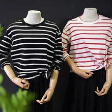 Юбки,, Весна-Осень, новая Корейская версия, трикотажная рубашка средней длины, свитер с рукавами, Нижняя блузка