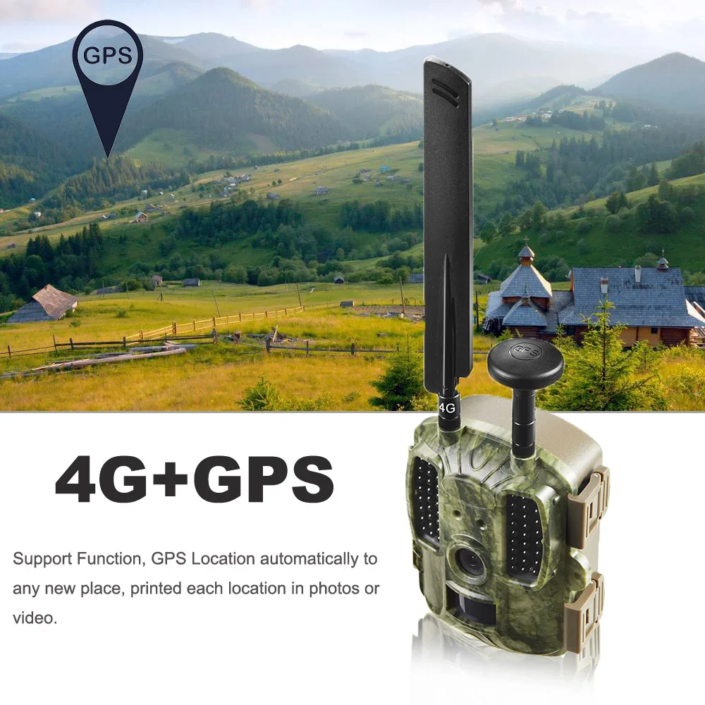 Охотничья камера 4G gps Trail камера s фото ловушки MMS GPRS 4G LTE Поддержка приложения FTP ночного видения Охота Дикая камера ловушка