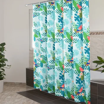 

KISS QUEEN Tropical plant Bathroom curtain shower curtain waterproof curtain with plastic hook for home hotel bathroom