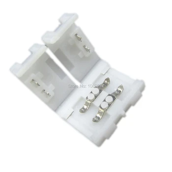 

10PCS 8mm 2 pin Quick Connector for 3528 single color LED Strip Light ,Free solder
