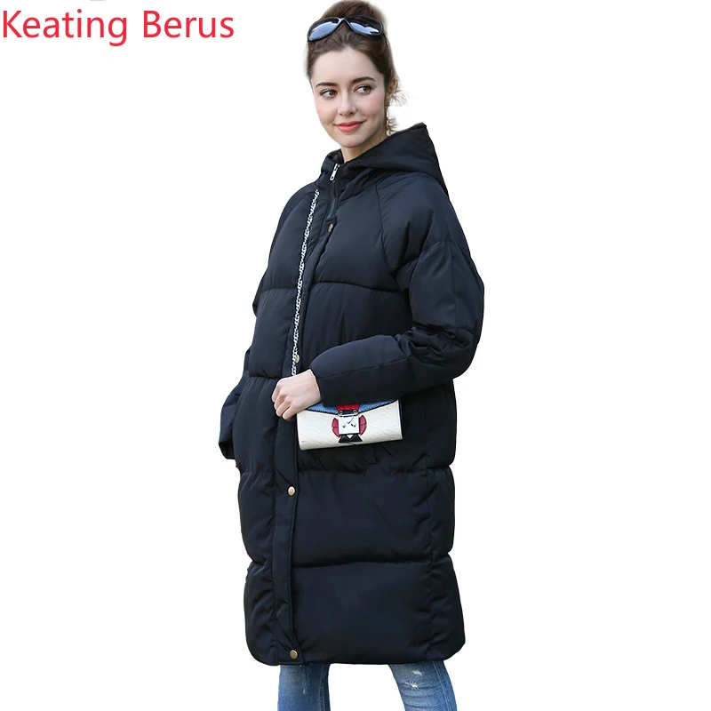 

2019 Women's Winter Cotton Suit Loose Large Size Long Thick Padded Bread Women's Cotton Coat Winter Women's Clothing 1031