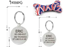 Personalized free engraving pet tags stainless steed dog tags two size S L front and back engraving free toys gift