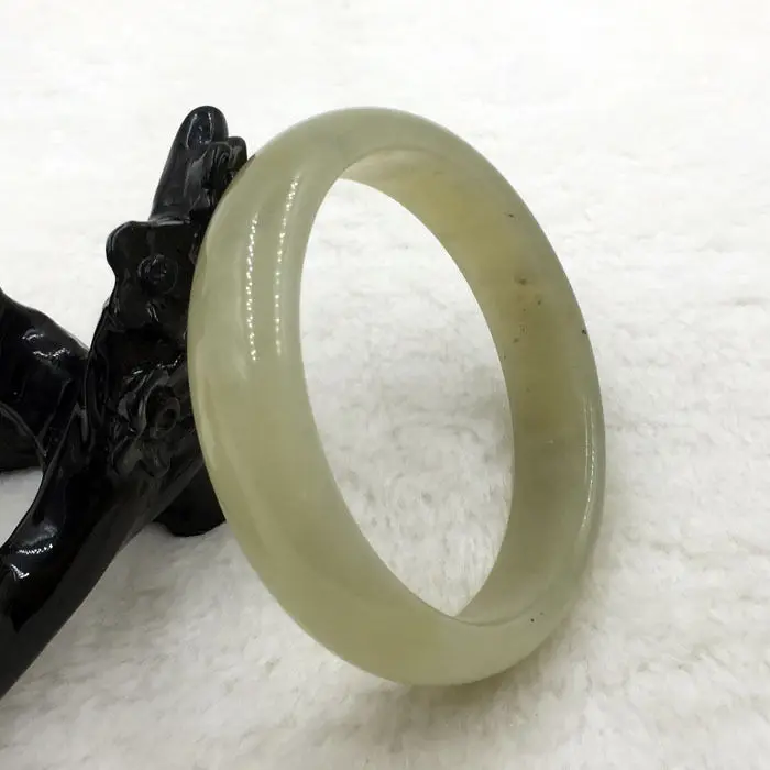 

60mm Certified Grade A Genuine 100% Natural Green Jade Gems Bangle Bracelet 0383 a 5.19