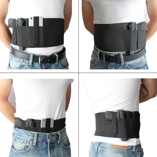 Military Belly elastic Band Gun Holster Waist band pistol elastic