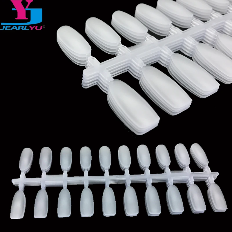 

New Nail Tips 50 pcs Clear Matte French Full Cover Nail Display Stand Nail Polish Organizer Faux Ongles Practice Beauty Products