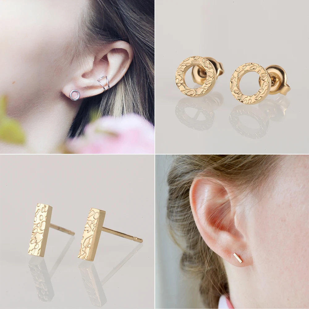 e-Manco stainless steel stud earrings for women korean small earings fashion jewelry minimalist women earrings stud wholesale