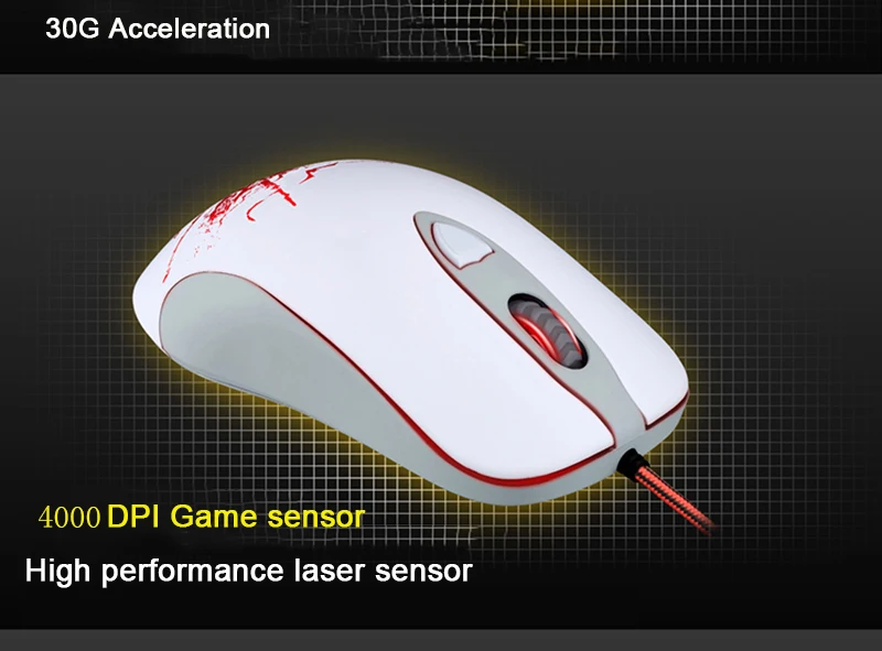 Motospeed V16, 4000 dpi, профессиональная игровая геймерская мышь, 6 кнопок, USB, Компьютерная лазерная мышь с подсветкой, светодиодный, для ПК, игры